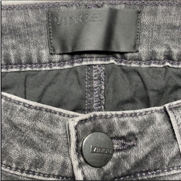 Vince Skinny Moto Jeans Denim Gray Black Wash 
Size 26 - Picture 6 of 13